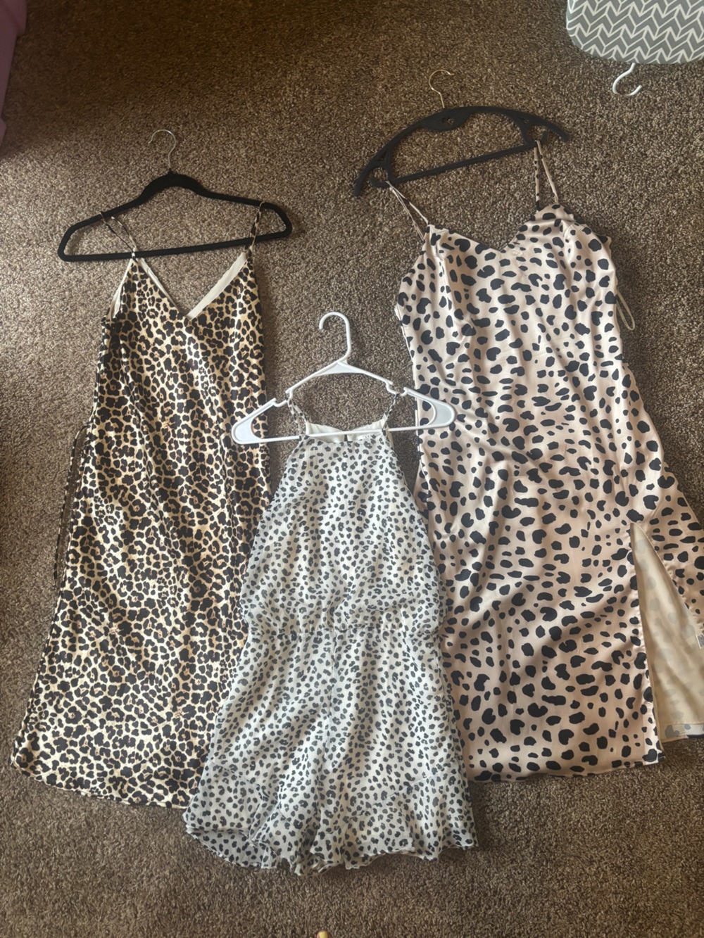 Leopard Print Slip Dress - Neutral Tones